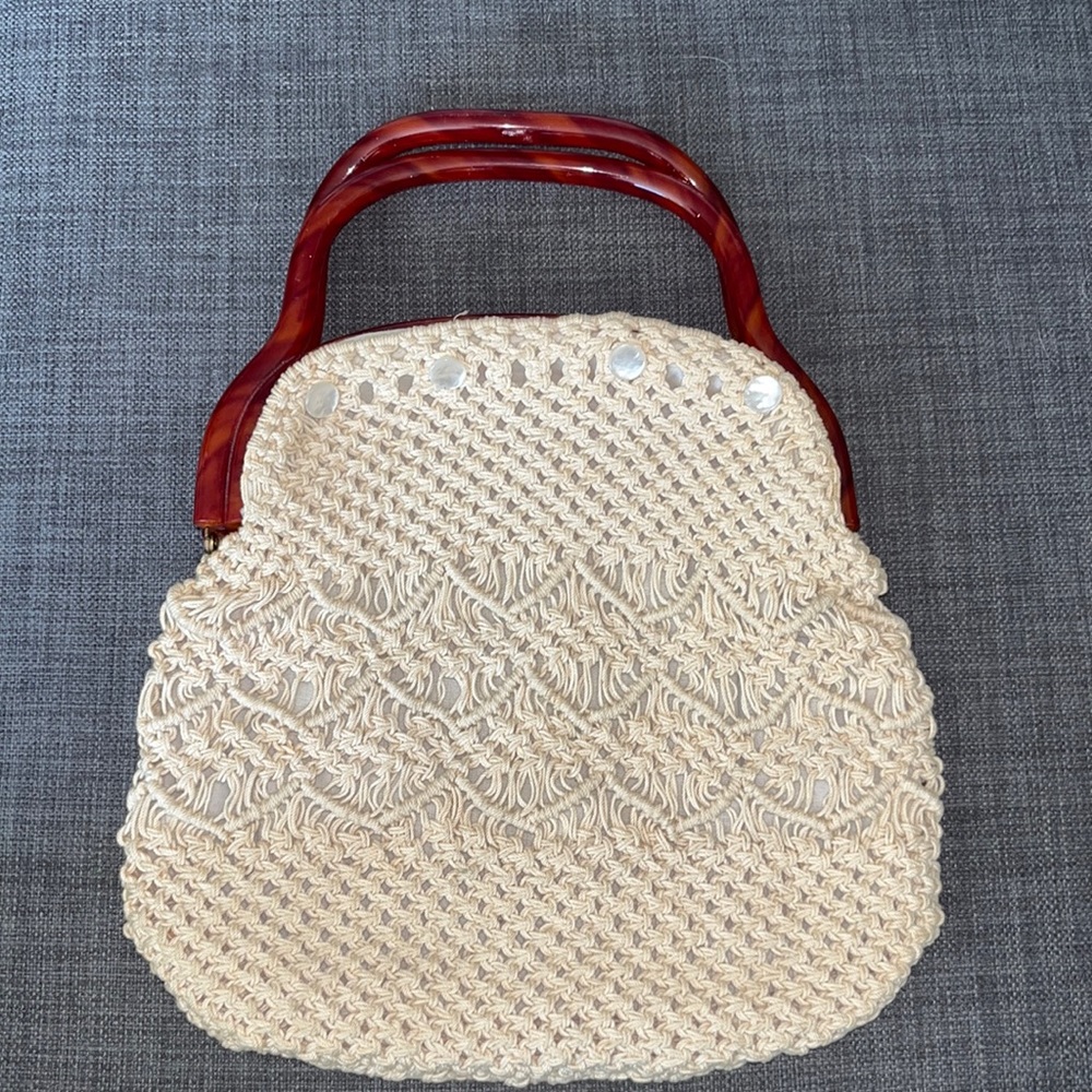 Vintage de Lanthe Bermuda crochet handbag